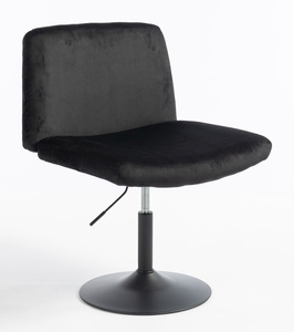 HR150N Fekete Modern Velúr Szék Fekete lábbal