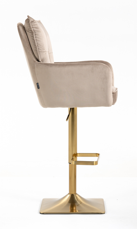 HR250KW Latte modern velúr szék arany lábbal