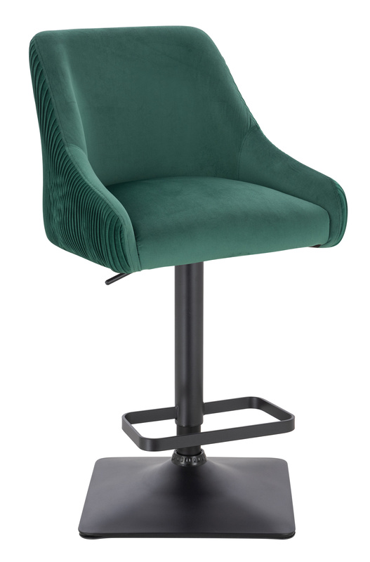 HR920KW Sötétzöld Modern Velúr Szék Fekete lábbal