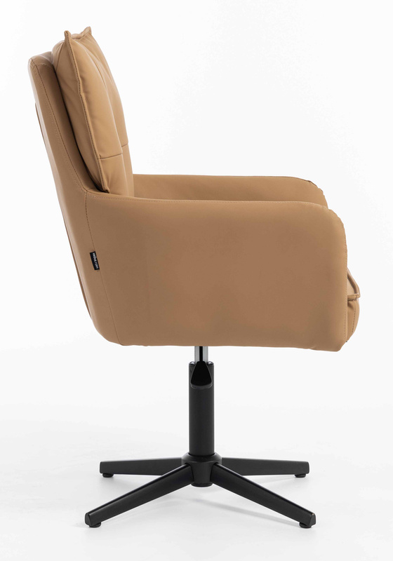 HR250CROSS Karamell Színű Prémium Soft Műbőr Szék Fekete Lábbal