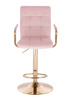 HC1015WP Rózsaszín modern velúr szék arany lábbal