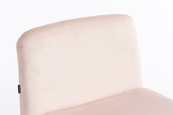 HR150 CSILLAGLÁB Púder Rózsaszín Modern Velúr Szék Fekete lábbal