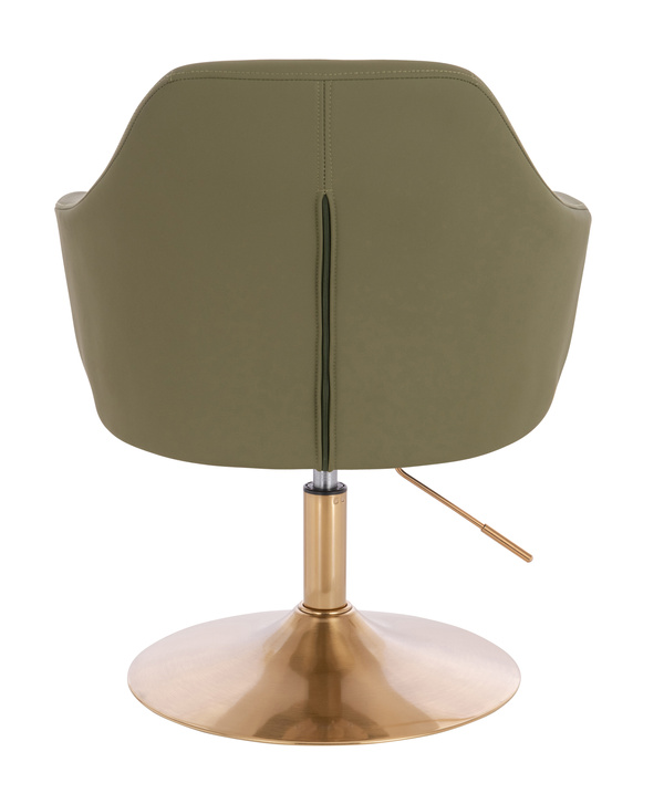 HR831N Khaki Műbőr Premium Soft szék Arany lábbal