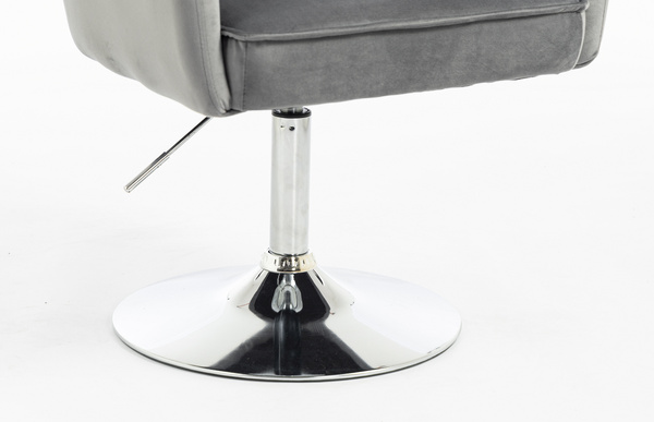 HR250N Grafit modern velúr szék krómozott lábbal