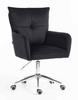 HR250K Fekete modern velúr szék krómozott lábbal