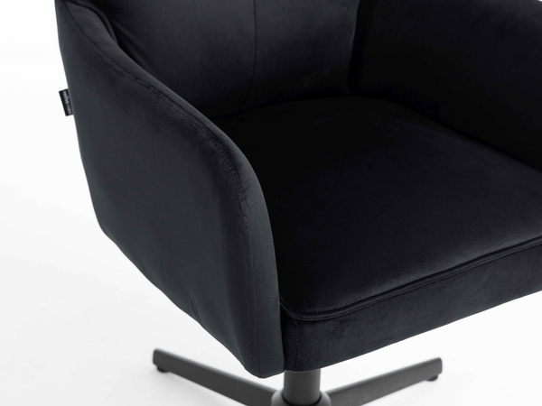 HR250CROSS Fekete modern velúr szék fekete lábbal