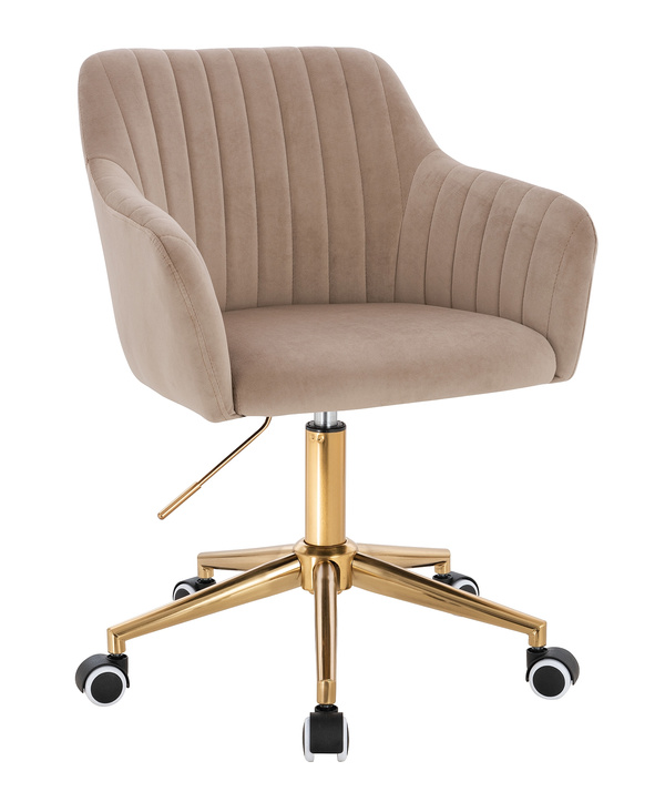 HR190K Latte Modern Velúr Szék Arany lábbal