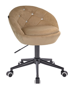 HR948K Latte Modern Velúr Szék Fekete lábbal