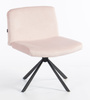 HR150 CSILLAGLÁB Púder Rózsaszín Modern Velúr Szék Fekete lábbal