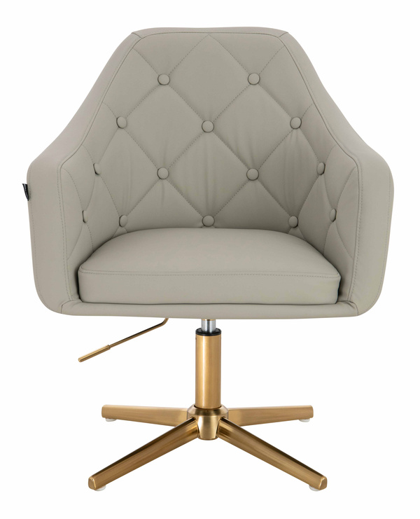 HR831CROSS Len Szín Műbőr Premium Soft szék Arany lábbal