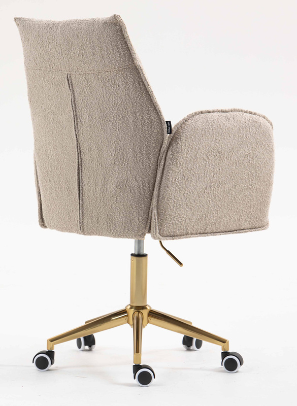 HR280K Latte modern boucle szék arany lábbal
