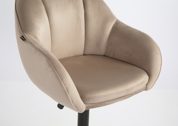 HR2055W Latte Modern Velúr Szék Fekete lábbal