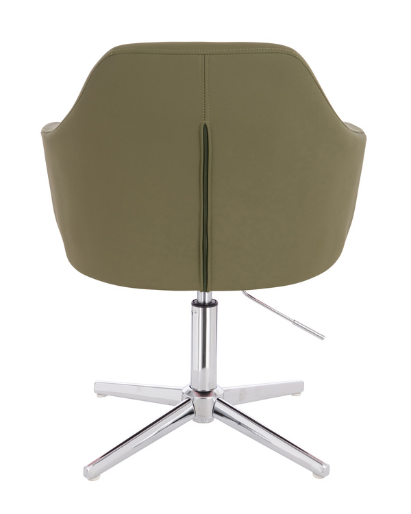 HR831CROSS Khaki Műbőr Premium Soft szék Krómozott lábbal