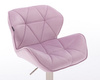 HR111W Halványlila modern velúr szék krómozott lábbal