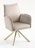 HR280 CSILLAGLÁB Latte Modern Velúr Szék Arany lábbal