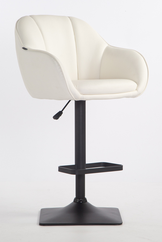 HR2055KW Fehér Modern Műbőr Szék Fekete lábbal