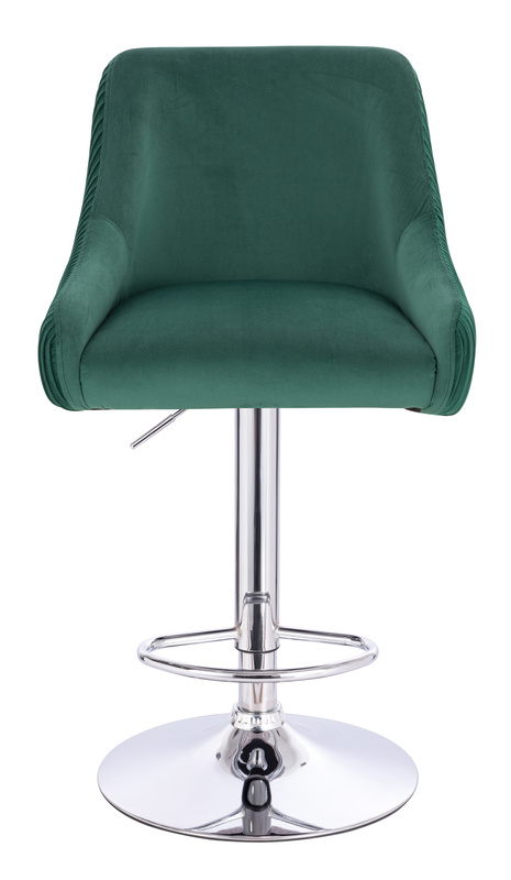 HR920W Sötétzöld Modern Velúr Szék Krómozott lábbal