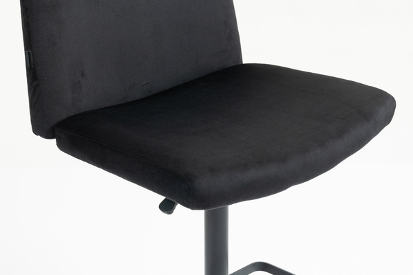 HR150KW Fekete Modern Velúr Szék Fekete lábbal