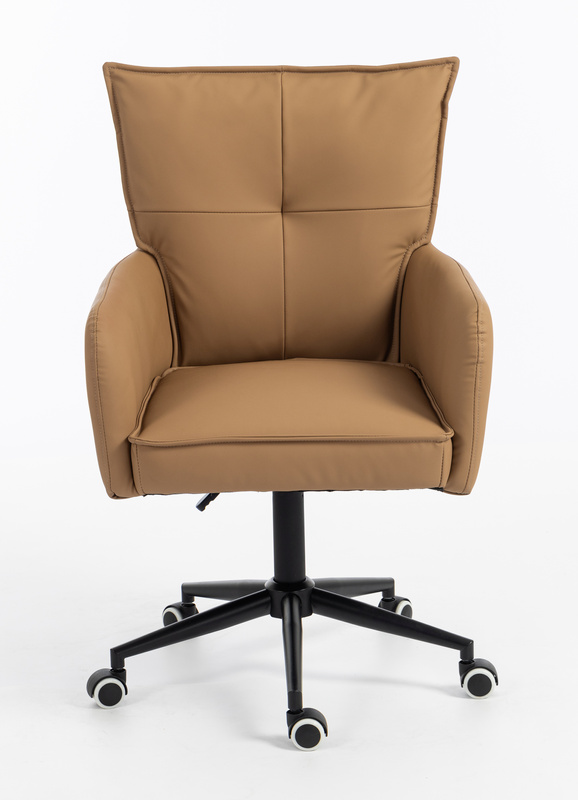 HR250K Karamell Színű Prémium Soft Műbőr Szék Fekete Lábbal