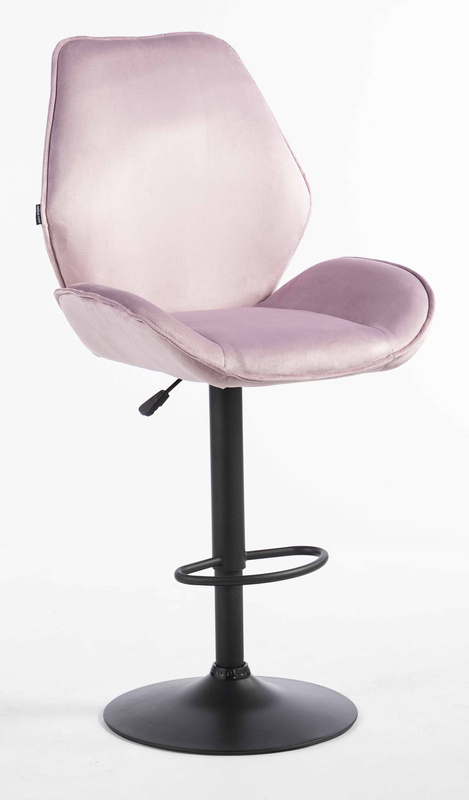 HR350W Halványlila modern velúr szék fekete lábbal
