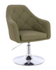 HR831N Khaki Műbőr Premium Soft szék Krómozott lábbal