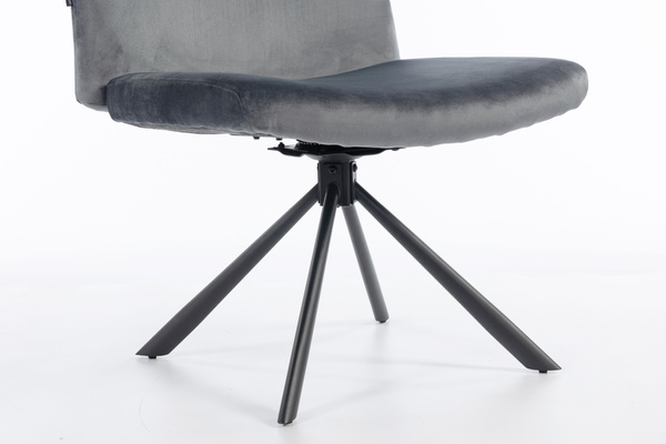 HR150 CSILLAGLÁB Grafit Modern Velúr Szék Fekete lábbal