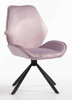 HR350 CSILLAGLÁB Halványlila modern velúr szék fekete lábbal
