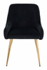 HR920 Szék arany lábakkal Fekete velúr