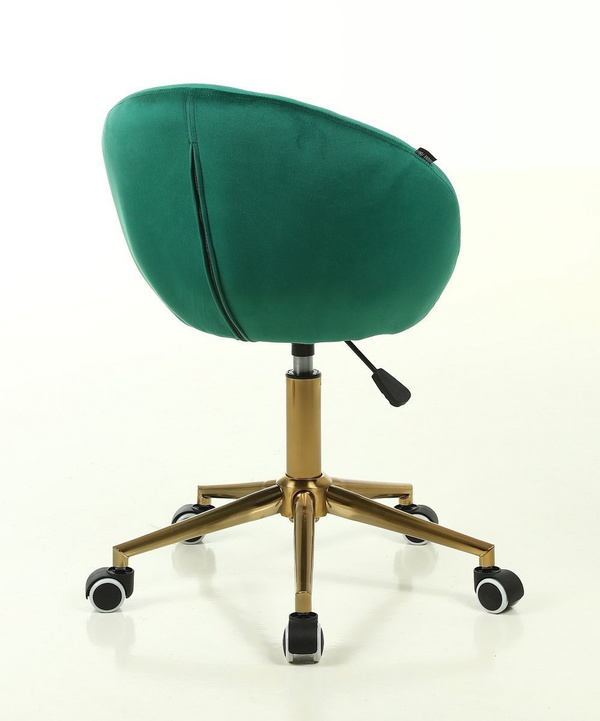 HR948K Sötétzöld Modern Velúr Szék Arany lábbal