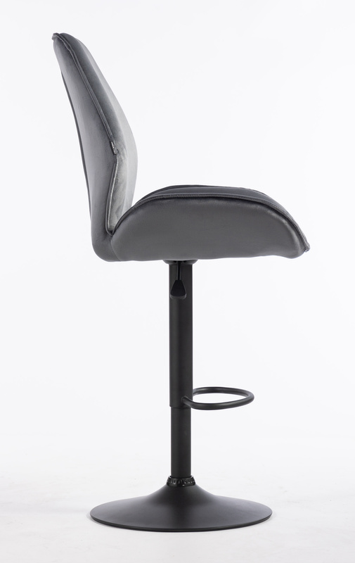 HR350W Grafit modern velúr szék fekete lábbal
