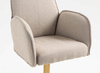HR280KW Latte modern boucle szék arany lábbal