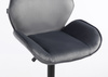 HR350W Grafit modern velúr szék fekete lábbal