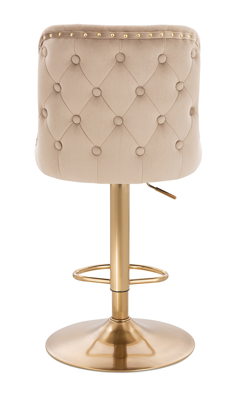HR940W Latte Modern Velúr Szék Arany lábbal