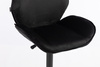 HR350W Fekete modern velúr szék fekete lábbal