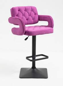 HR8403KW Fukszia modern velúr szék fekete lábbal