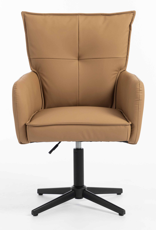 HR250CROSS Karamell Színű Prémium Soft Műbőr Szék Fekete Lábbal