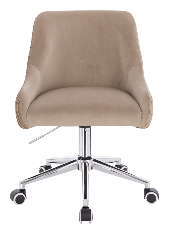 HR920K Latte Modern Velúr Szék Krómozott lábbal