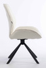HR350 CSILLAGLÁB Krémszínű modern boucle szék fekete lábbal