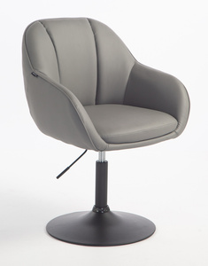 HR2055N Szürke Modern Műbőr Szék Fekete lábbal