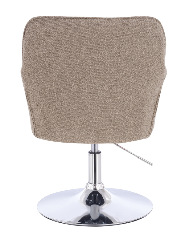 HR550N Latte modern boucle szék krómozott lábbal