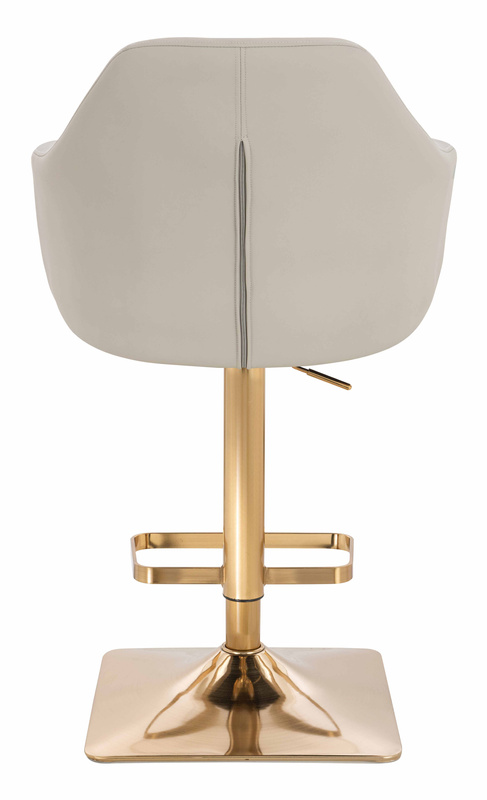 HR831KW Ecru Műbőr Premium Soft szék Arany lábbal