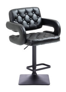 HR8403KW Fekete modern műbőr szék fekete lábbal