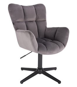 HR650CROSS Grafit modern velúr szék fekete lábbal