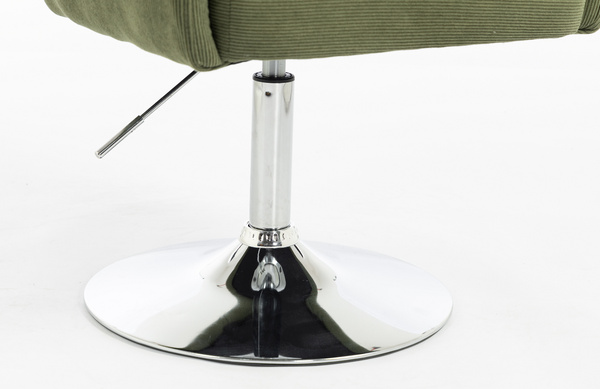 HR250N Catifea Reiată Premium Culoare Verde Salvie Krómozott Lábbal