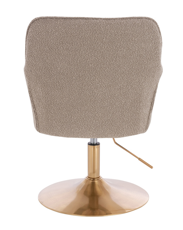 HR550N Latte modern boucle  szék arany lábbal