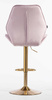 HR350W Halványlila modern velúr szék arany lábbal