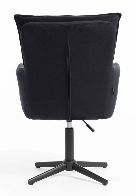 HR250CROSS Fekete modern velúr szék fekete lábbal