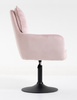 HR250N Púder Rózsaszín modern velúr szék fekete lábbal