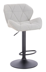 HR111W Szürke modern boucle  szék fekete lábbal