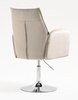 HR280N Latte Modern Velúr Szék Krómozott lábbal